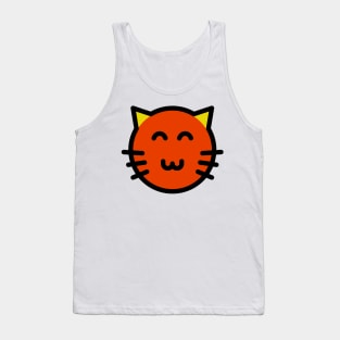 Cute Little Kitten Cat Orange Tank Top